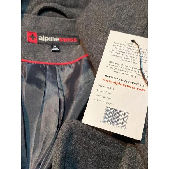 Alpine Swiss - Women’s Double Breasted Peacoat, NWT - Picture 9 of 11